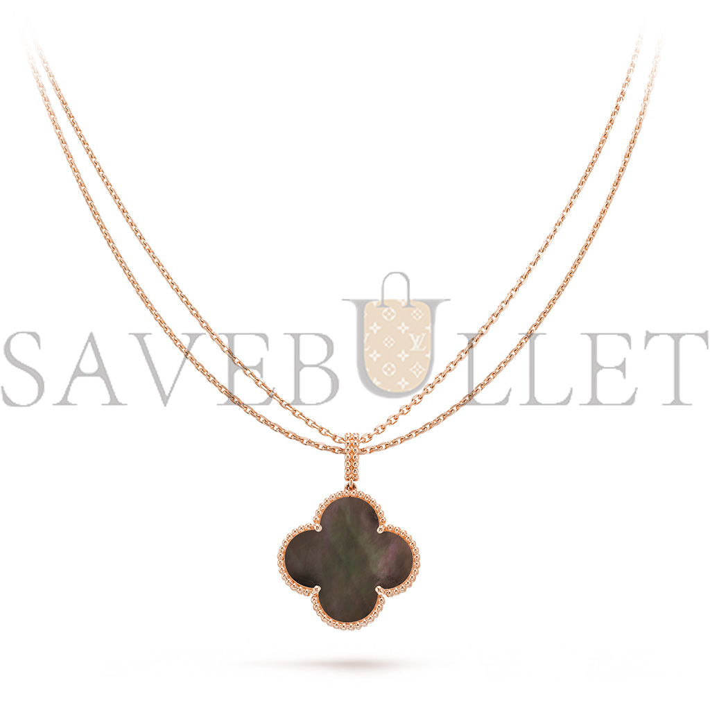 VAN CLEEF ARPELS MAGIC ALHAMBRA LONG NECKLACE, 1 MOTIF - ROSE GOLD, MOTHER-OF-PEARL VCARP6I200 VAN CLEEF ARPELS MAGIC ALHAMBRA LONG NECKLACE, 1 MOTIF - ROSE GOLD, MOTHER-OF-PEARL VCARP6I200